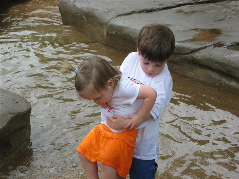 D-ZooWMummy (47).JPG - Um, Alex?  I think it's OK to get my feet wet?